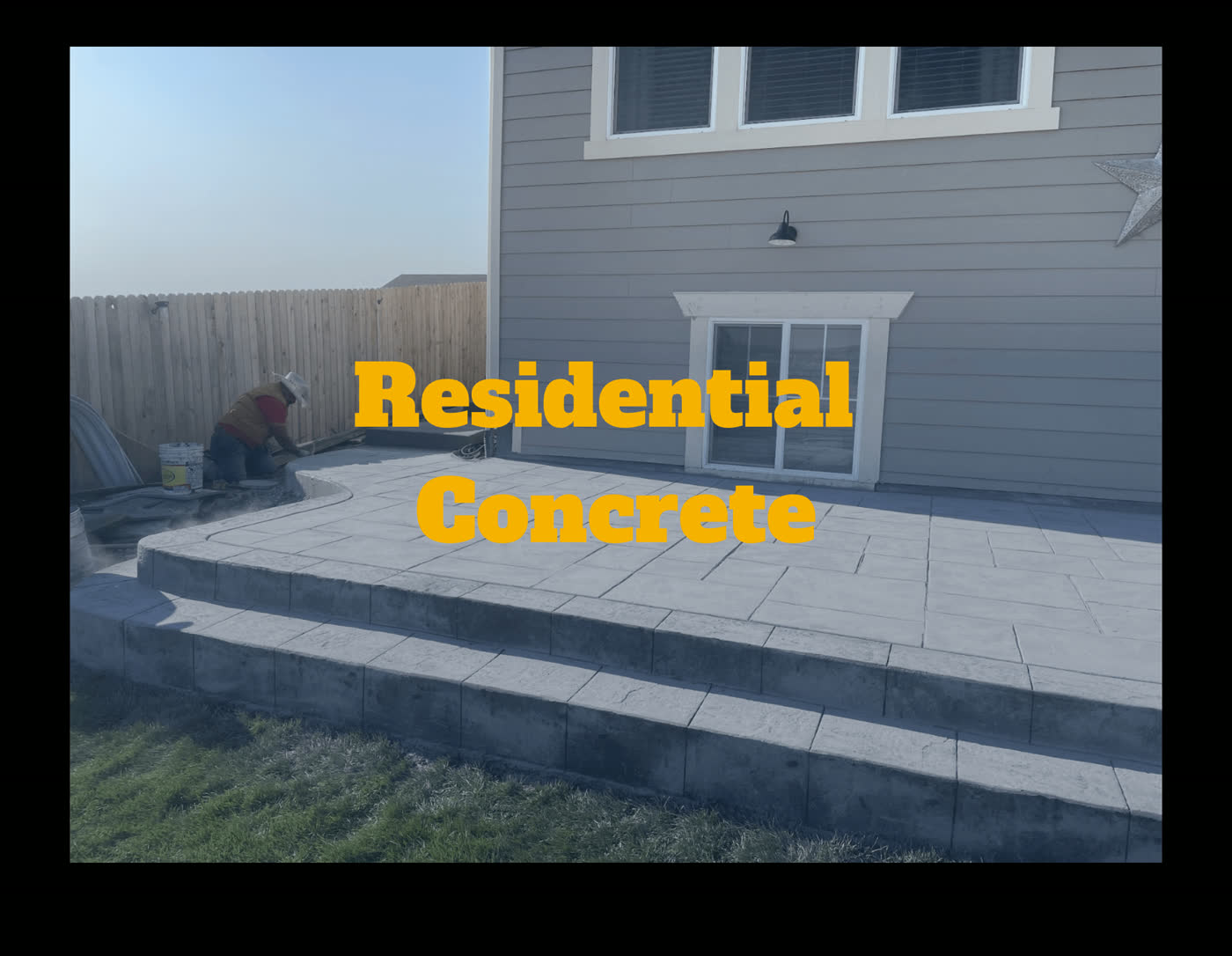 Finished residential concrete patio