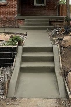 Front walkway with steps