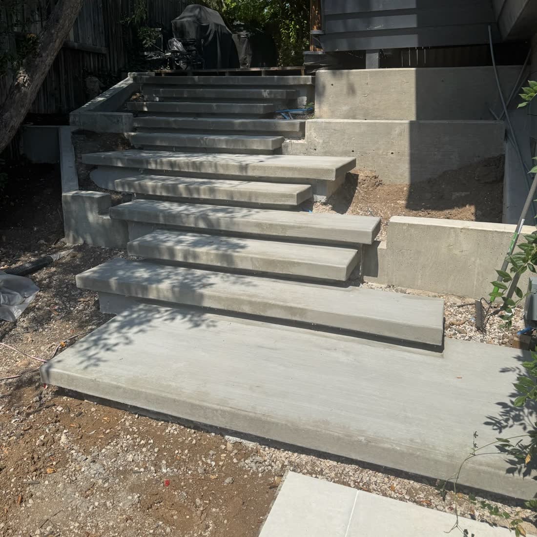 New concrete front steps